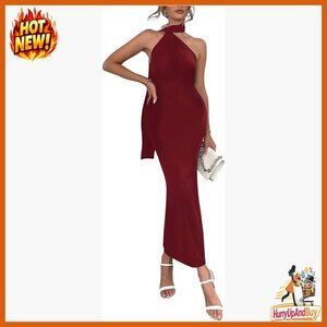 One Shoulder Formal Maxi Dress Bodycon Wedding Guest Elegant Chic Evening Wear